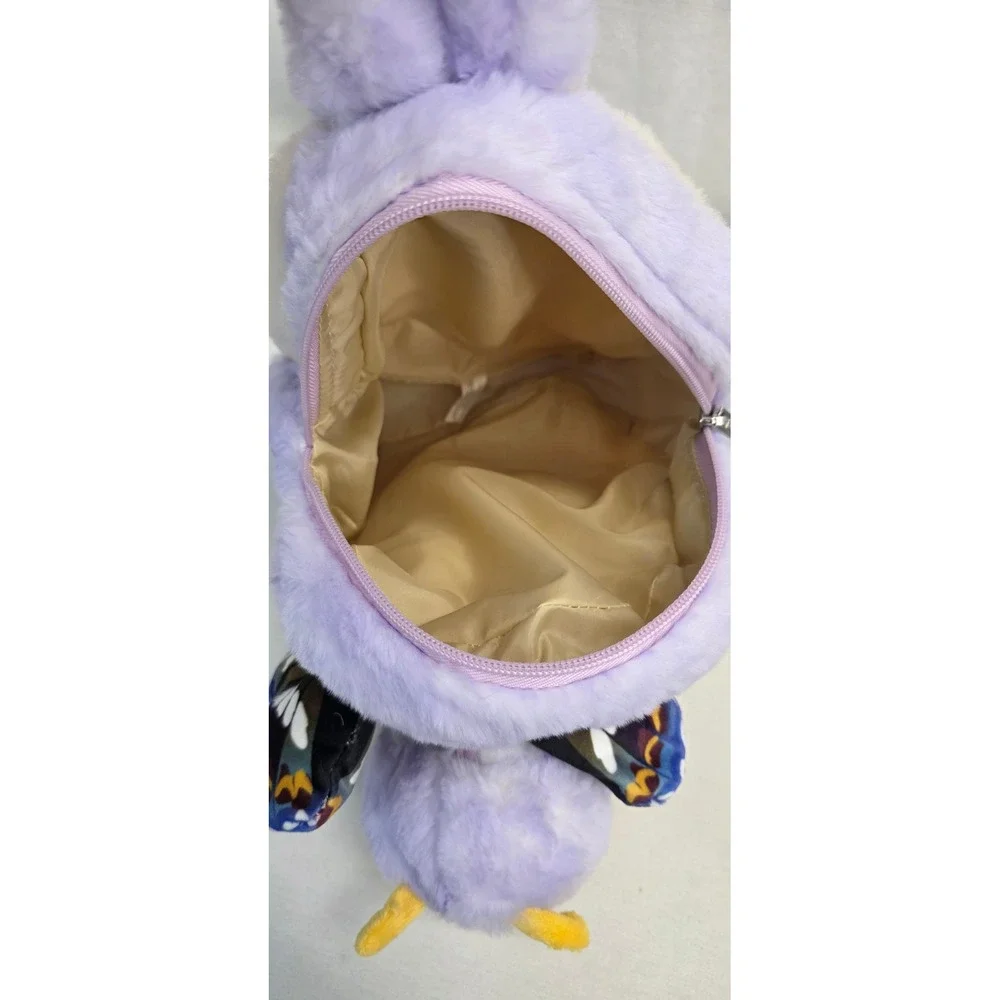 Plushies Huggable Animal Back Pack Lavender Fuzzy Butterfly Detachable Toy NWT
